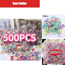 Girls Colorful Elastic Hair Ties Ponytail Holders Rubber Bands Set