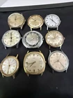 Vintage Timex Watch Lot 9pc Parts Repair UFO TV Dial Electric Q Quartz
