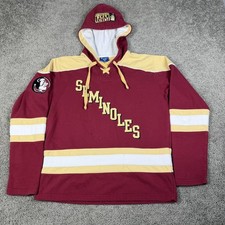 Florida State Seminoles Sweatshirt Mens M Red Champion NCAA Football Hooded