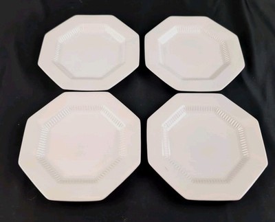 (Set of 4) Independence Ironstone Castleton, Octagonal White 6.5'' Bread Plates