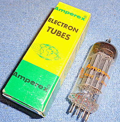 1 NOS Amperex 6EV7 Vacuum Tube - 1968 Vintage Twin Triode for Amateur Radios
