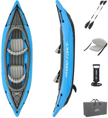 Bestway Hydro Force Inflatable Kayak Set | Includes Seat, Paddle, Hand Pump, ...