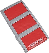 SDG 6-Rib Gripper Seat Cover - Red Cover/Gray Sides with Gray Ribs 95923XRX