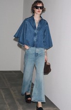 Camicia denim Zara ZW Collection con maniche kimono taglia XL nuova con etichetta