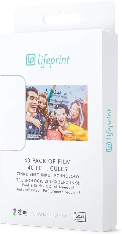 40-Pack 3x4.5 Sticky-Back Film for Photo & Video Printer - Image 3 of 4