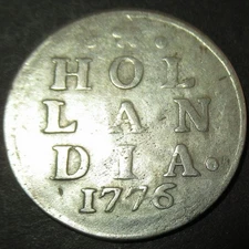 Magic Key Date 1776 Date of Independence! Colonial New York Silver Lion Dime Hol