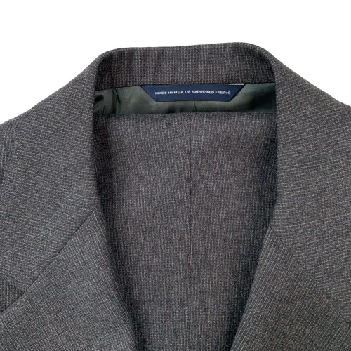 Hombres 40 S Brooks Brothers Madison Fit Gris Carbón Franela Peso Micro Tejido - Imagen 2 de 24