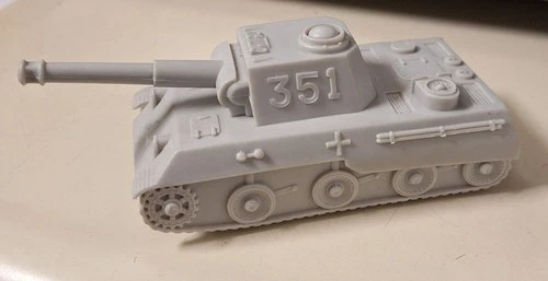 54mm Marx Original German 351 Tank - Battleground/Desert Fox Playsets VGC