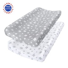 Changing Pad Cover 2 Pack Soft Unisex Diaper Change Table Sheets 32 x16 Boys