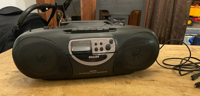 Philips AZ1000 CD Radio Kassettendeck Boombox FM MW LW voll funktionsfähig