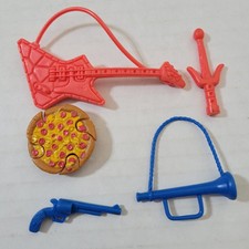 Vintage TMNT Kookie Kavalry Leo Heavy Metal Raph 5 Piece Accessories Lot