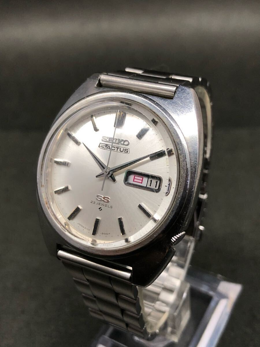 Seiko 5 Actus SS 1970 Vintage Automatic 23J Rare Barrel Case Suwa Factory