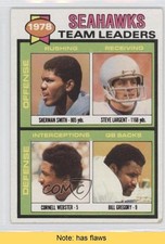 1979 Topps Team Leaders Sherman Smith Steve Largent Cornell Webster ) READ 0f4