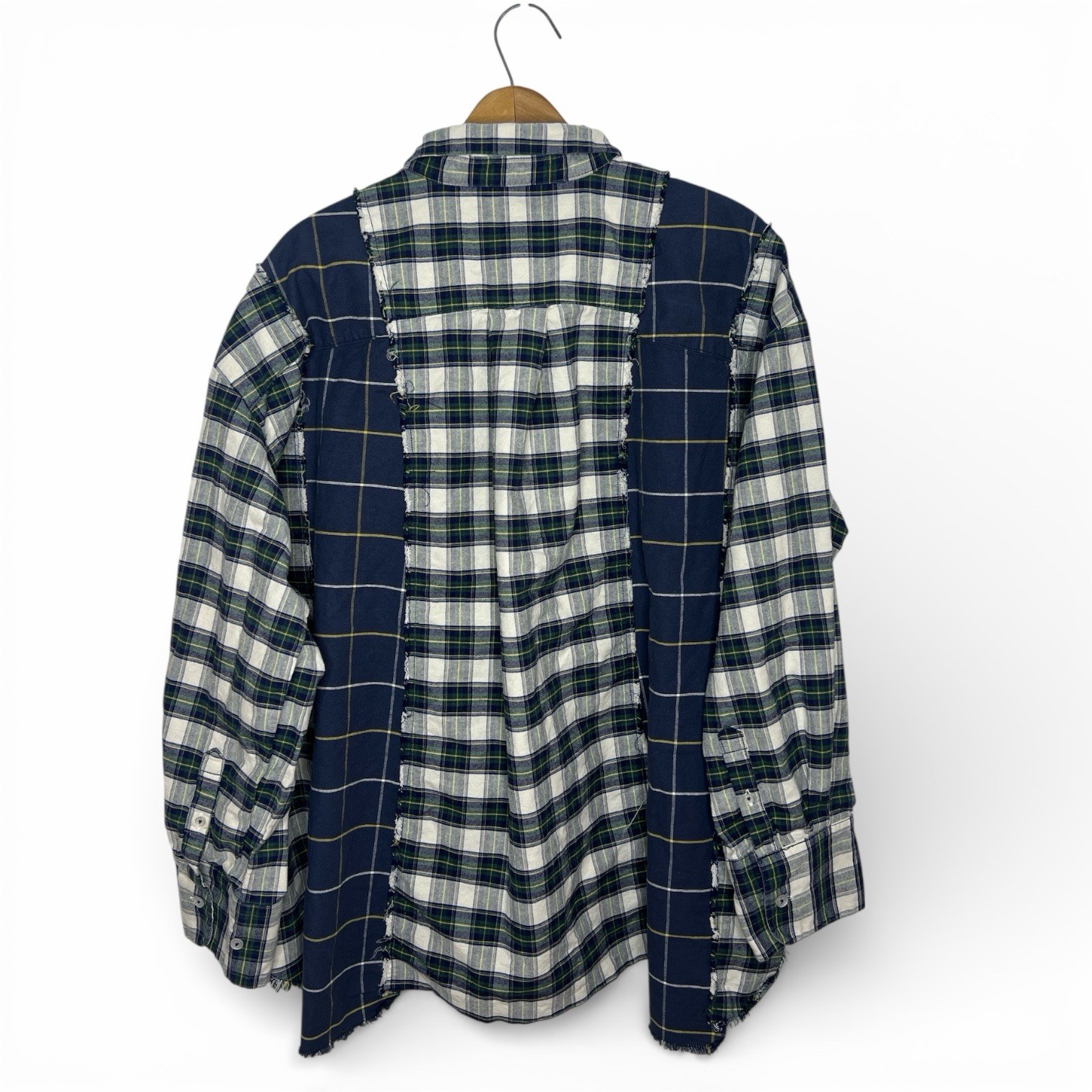 BDG Spliced Dad Button Down Plaid Patchwork Shirt… - image 4