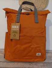 Roka Canfield Large Rolltop Recycled Nylon Backpack - Burnt Orange