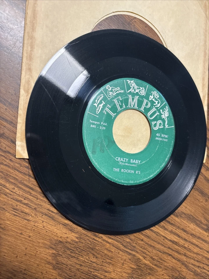 The Rockin R's - Crazy Baby / The Beat 45 RPM Tempus Records Vinyl 7” NICE! Foto 4 de 4