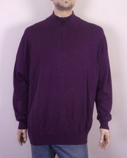 NWT new Jos. A. Bank Signature Purple Pima Cotton 1/4 Zip Pullover Sweater 2X