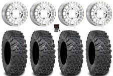 Method 412 Beadlock 15" Wheels Raw 35" Kinetic Tires Polaris Sportsman