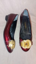 women rattle & bromley heels burgundy leather...