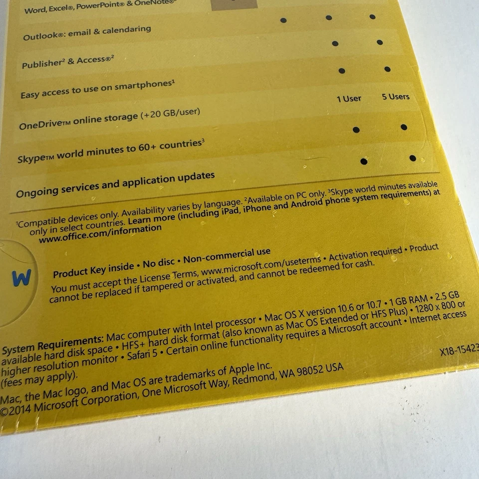 Microsoft Office 2011 for Mac Home & Student Key Card (1PC/1User) - Image 3 of 4