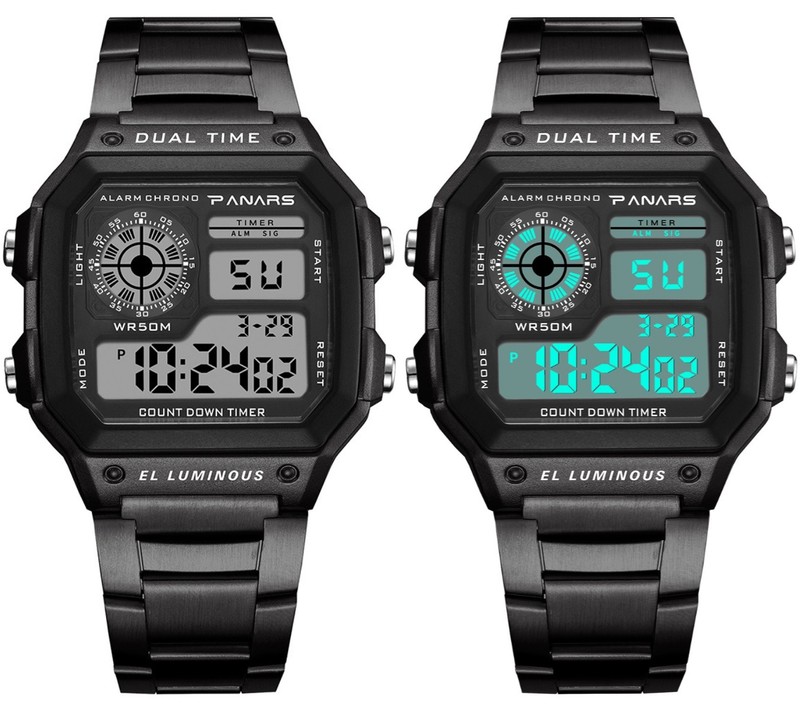 Stainless Steel Luxury Military Men Watch Waterproof Luminous Date Chronograph
