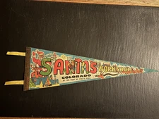 25” Vintage Santa’s Workshop Pennant Christmas Colorado North Pole Pike’s Peak