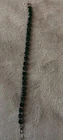 Vintage Emerald Green Rhinestone Tennis Bracelet Estate Jewelry Costume