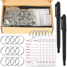 Yexiya 500 Pcs Poly Key Tags Plastic Dealership Car Key Tags with Labels for ...