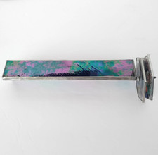 Goldsmith Kaleidoscope 2 Wheel Disks Stained Glass Iridescent ~ 9 inch Year 2000