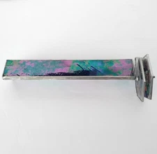 Goldsmith Kaleidoscope 2 Wheel Disks Stained Glass Iridescent ~ 9 inch Year 2000