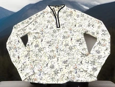 Ralph Lauren NWT RLX Golf Long Sleeve Quarter-zip Top Nautical Ship Print XL