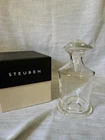Steuben Clear Glass Decanter Bottle with Lid/Stopper in Steuben Box