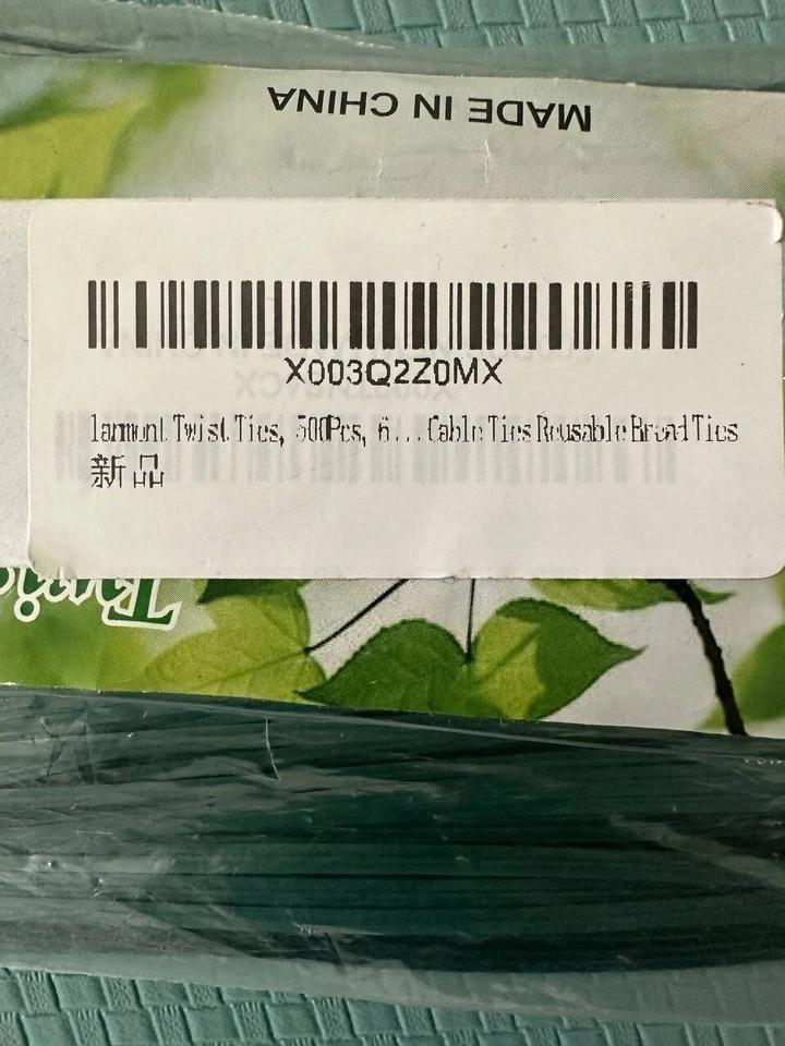 500 Pcs 6Green Paper Twist Ties Reusable Ties for Party Cello Candy Bread - Image 2 of 4