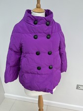 Emilio Pucci Purple Puffer Feather Down Coat Jacket Size 6