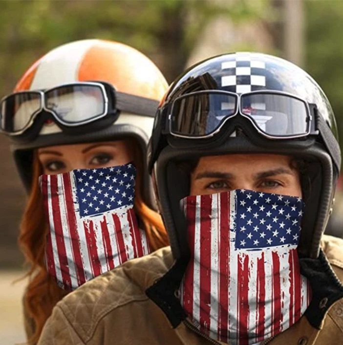 Máscara facial polaina cuello bandera americana alternativa 19 estilos - paquete de 10 Foto 2 de 4