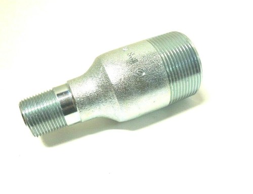 1-1/2" X 3/4" MNPT S/80 (XH) Concentric Swage Nipple Zinc Plated WPB SWG1080521 - Picture 3 of 6