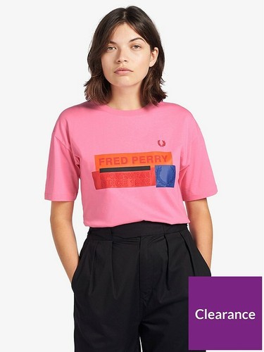 Fred Perry Womens Graphic Print T-Shirt 