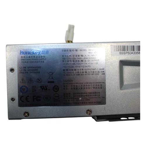 HUNTKEY HK340-71FP REV A01 240W Power Supply 54Y8886 For Lenovo - Afbeelding 4 van 5