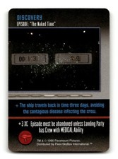 1996 Paramount Picture Star Trek Game Card Discovery Episode The Naked Time