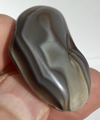 0.4 Oz Lake Superior Agate TOP SHELF Polished Shadow Banded Tube LSA
