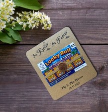 10X Personalised Scratchcard/Lottery Ticket Holders Wedding Lucky in Love LTH8c