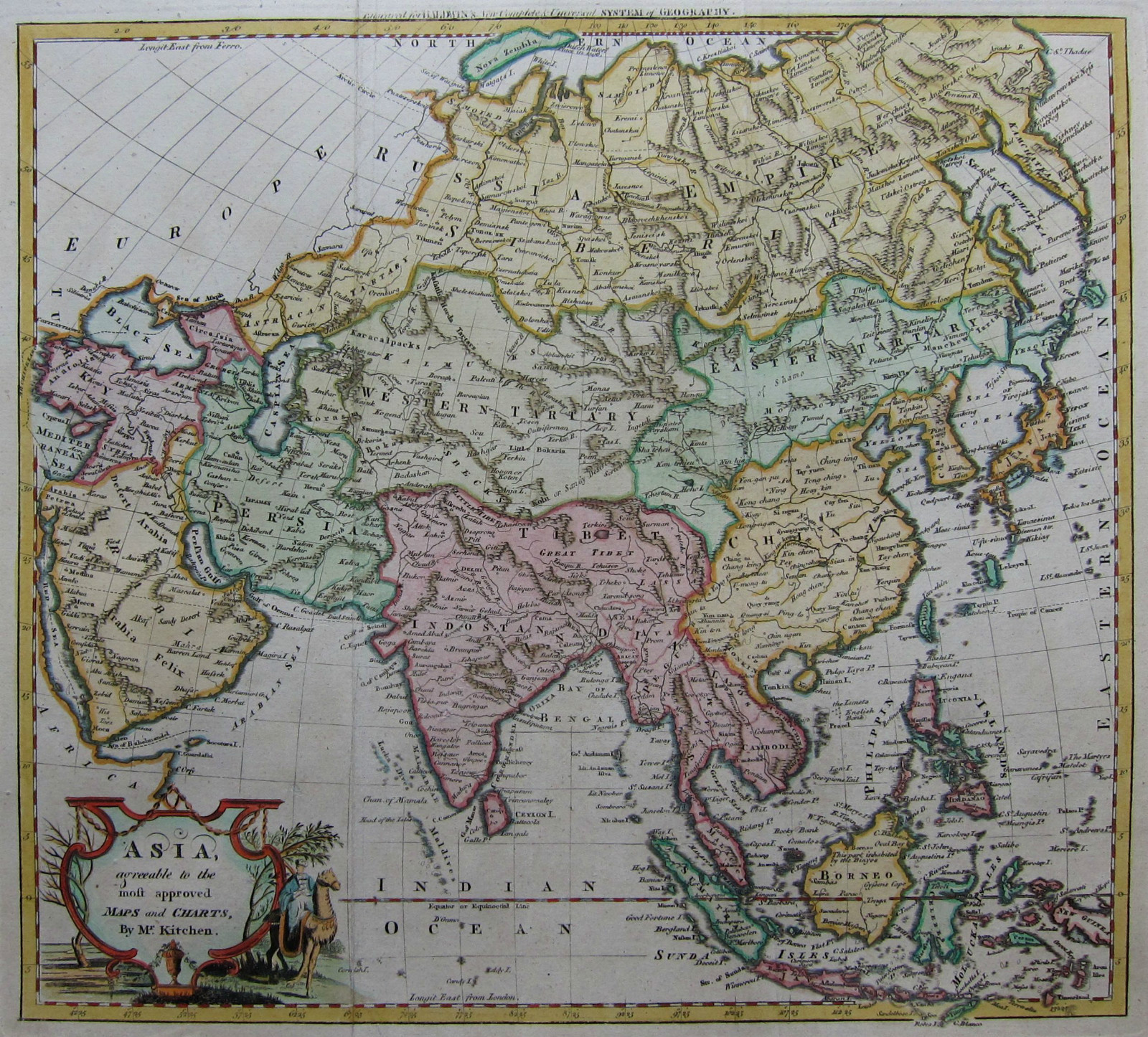 Asia - Kitchen / Baldwyn 1794 - Asia Agreeable to the Most Approved Maps ...