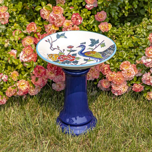 Porcelain Birdbath with Hand Painted Details - Picture 49 of 52