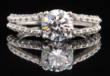 14KT Solid White Gold With 2.70Ct D-Color Round Shape Solitaire Anniversary Ring