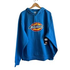 Dickies NWT Relaxed Fit 2XL XXL Blue Fleece Hoodie Hooded Sweatshirt