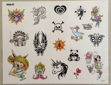 Tattoo Flash Single Sheet Print Small Images Official Tattoo Brand 11 X 14