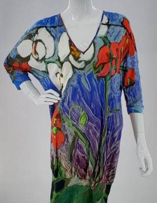 Liberty of London Ronnie Wood Limited Edition Orchid Bat Dress Rare (Sz 10), NWT