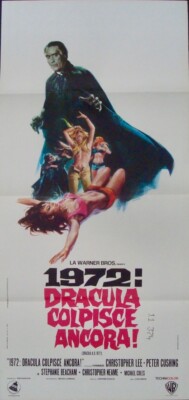 DRACULA A.D. 1972 Italian locandina movie poster CHRISTOPHER LEE