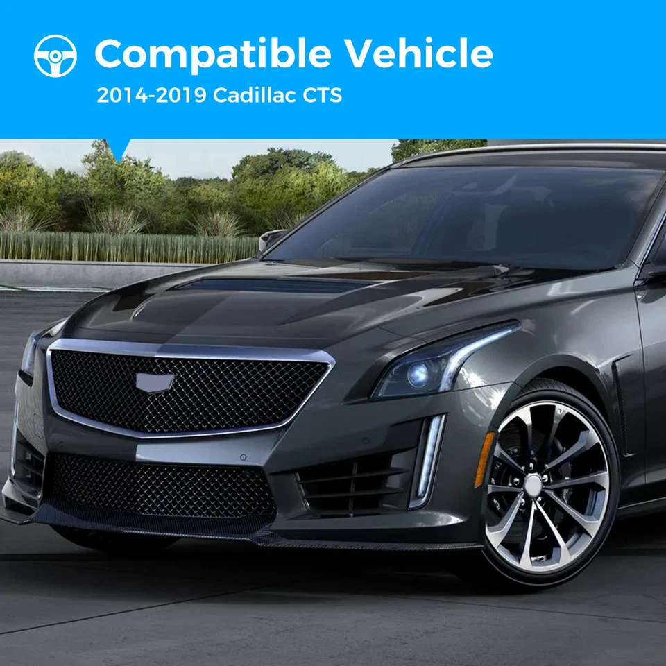 Rejilla de parachoques delantera cromada para Cadillac CTS 2014 2015 2016 2017 2018 2019 Foto 2 de 4