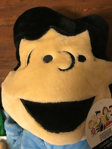 New Peanuts Cuddly Buddies Berkshire Fleece Charlie Brown Lucy Blanket Pillow - Picture 8 of 10